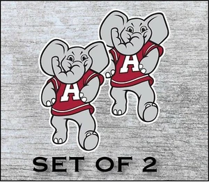  Alabama Crimson Tide Sticker Decal Vinyl SET OF 2 Cornhole Truck Car  - Picture 1 of 1