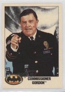 1989 Topps Batman Factory Set Glossy Commissioner Gordon Pat Hingle #8 2xw