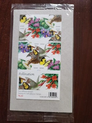 SEALED US #4156d POLLINATION 41c (2007) Booklet 20 Stamps Floral Nature NEW MINT - Image 1 of 2