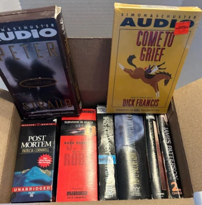 Audio Cassette Books Lot of 8 Patricia Cornwell Patterson Johansen Clark Francis - Image 1 of 4