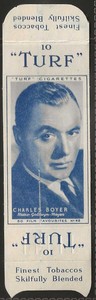 CARRERAS-UNCUT SINGLE TURF SLIDE-FILM FAVOURITES 1948-#42- CHARLES BOYER
