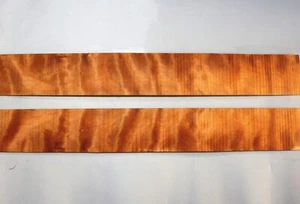 Juego de madera de arce ondulado tablero lateral de guitarra 5A Luthier Supply 36.2"x4.9"x0.2" - Imagen 1 de 4