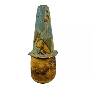 Vaso ceramica da studio MCM H32 cm firmato metà secolo - Foto 1 di 16