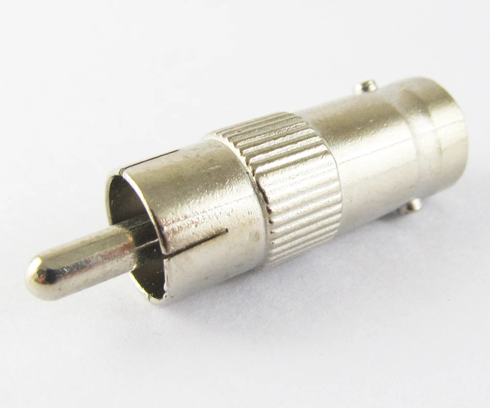 10pcs BNC Female Jack to RCA Male Plug Straight Connector Adapter Nickel Plated - Image 1 of 3