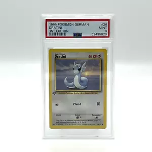 Dratini Base Set PSA 9 26/102 1ª Edición Mint Pokemon Tarjeta Coleccionable Alemana 1999 - Imagen 1 de 2