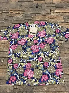 Gitano All Over Print T Shirt Sz S Pink Floral Vintage 90s Beach Outdoor NWT - Picture 1 of 7