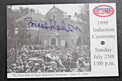 Brooks Robinson (d.2023) Baltimore Orioles Autograph HOF Induction Postcard JSA - Image 1 of 4