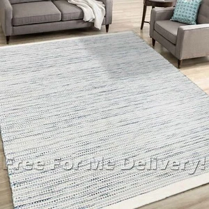 KUPPIO HANDKNOTTED WOOL BLUE MODERN FLOOR RUG (L) 190x280cm **FREE DELIVERY** - Picture 1 of 6