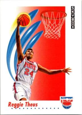 1991-92 SkyBox #187 Reggie Theus  New Jersey Nets V77155 - Image 1 of 2