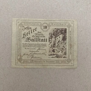 Small Austria Heller Banknote Post WW1, WWI era Austrian Currency Paper Money - Picture 1 of 3