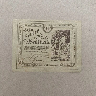 Small Austria Heller Banknote Post WW1, WWI era Austrian Currency Paper Money - Image 1 of 3