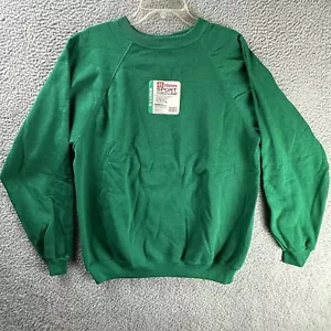 Vintage Hanes Sweatshirt XL Emerald Green Sport Pullover Dead Stock NEW USA Tag - Picture 1 of 7
