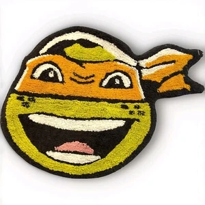 TMNT Michelangelo Bath Rug Teenage Mutant Ninja Turtles Mikey Bathroom RARE 2014 - Picture 1 of 7