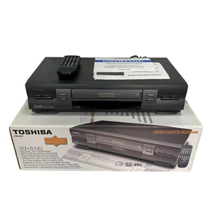 Toshiba W-603 Stereo Hi-Fi Stereo 4 Head VCR VHS w Remote Box Tested Read - Bild 1 von 18