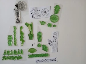 Acrylic rubber stamps assorted oriental themed. LOWER PRICE!! - Picture 1 of 1