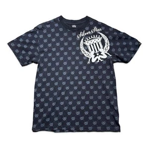 Silver Star Y2K All Over Print Graphic T-Shirt - Picture 1 of 2
