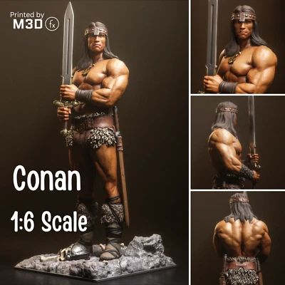 CONAN - 3D Modellbausatz Figur unbemalt (Maßstab 1:6) Barbar unbemalt - (CA3D) - Bild 1 von 4