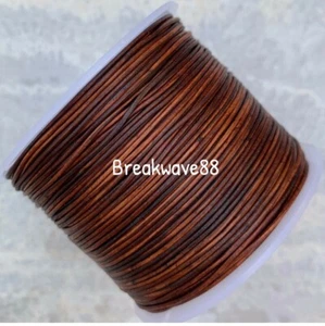 0,5 mm 1 mm 1,5 mm 2 mm Antik Farbstoff Braun Leder Runde Kordel Distressed Braun 91 - Bild 1 von 4