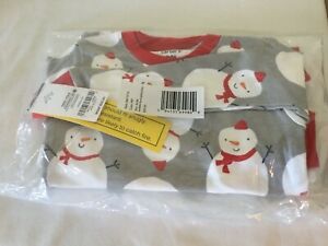 NWT Carter's Gray Snowman Pajamas Set Toddler Baby Cotton Christmas many sizes