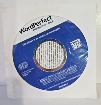 Word Perfect 2005 Productivity Pack Corel OEM 0CD940 CD Sealed - Image 1 of 4