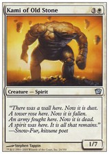 Magic the Gathering MTG Kami of Old Stone (24) Ninth Edition   LP