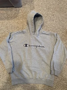 Champion Gray Hoodie Youth Kids Size 12/14 - Picture 1 of 6
