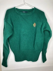 Maglione vintage da uomo Ralph Lauren polo verde lana spessa taglio vasity taglia L ottime condizioni - Foto 1 di 8