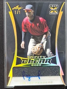 LIOVER PEGUERO 2020 Leaf Trinity Clear XRC TRUE 1/1 Auto PITTSBURGH PIRATES SSP - Picture 1 of 3