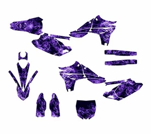 2010 2011 2012 2013 YZ450F Graphics YZ450F Kit de pegatinas #9500 Purple Zombie Skull - Imagen 1 de 2