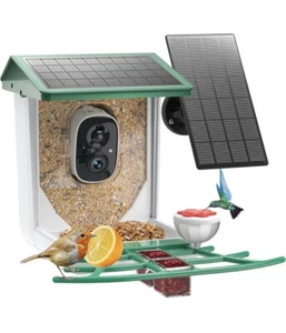MaxiVix Alimentador de Pájaros con Cámara, Cámara Alimentador Inteligente de Pájaros con Doble Panel Solar - Imagen 1 de 7