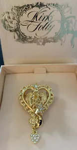 Kirks Folly Pin Heart Cherub Drop Star Moon MIB - Picture 1 of 7