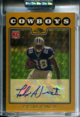 2008 Topps Chrome Rookie AUTO Gold Superfractor #1/10 Felix Jones #TC184 RC - Image 1 of 2