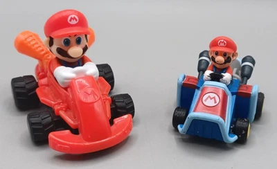 Lot of 2 Nintendo Mario Cart Plastic Toy Cars Cake Toppers - Image 1 of 4