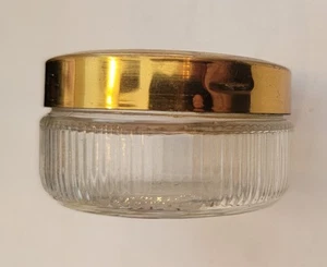 Vintage Round Glass Decorative Vanity Makeup Powder Glass Jar-2.5" W X 1 1/4" - Picture 1 of 6
