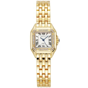 Women Watch Light Luxury Brand Business Gold Stainless Steel Ladies Fashion Quar - Picture 1 of 12