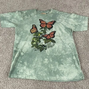 Vintage The Mountain Shirt Womens XL Butterfly Green Tie Dye 90s Y2K USA D36 - Picture 1 of 9