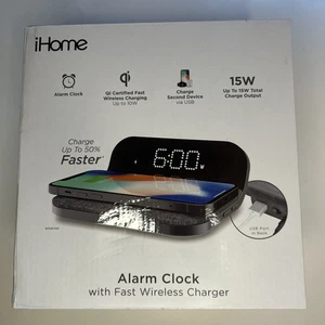 iHome PowerValet Pro Wecker USB Schnell Qi Kabellos Ladegerät Smartphone - Bild 1 von 6