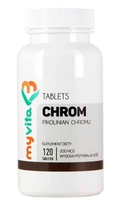 Chrom Picolinat Chrom 200 mcg 120 Tabletten - MyVita - Bild 1 von 1