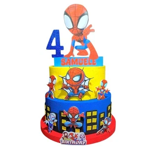 Torta Scenografica Spidey Personalizzata in Polistirolo – Decorazione Compleanno - Foto 1 di 3