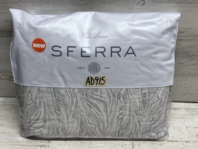 Sferra Sera 5890 Long Staple Cotton Sateen Queen Duvet Cover Natural New - Image 1 of 4