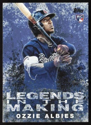 2018 Topps Legends in the Making Blue Ozzie Albies #LITM-4 Braves - Image 1 of 2
