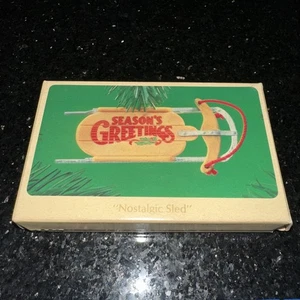 Vintage Punze Ornament 1984 Nostalgie Schlitten Flexibel Flyer Style Weihnachten  - Bild 1 von 14