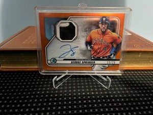Bowman Chrome Auto Relic Orange George Springer 2020/25 Blue Jays WS Hero raro - Imagen 1 de 2