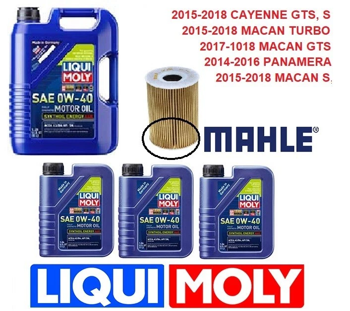 LIQUIMOLY OIL CHANGE KIT OE FILTER  FITS PORSCHE 2015-18 CAYENNE MACAN PANAMERA - Image 1 of 1