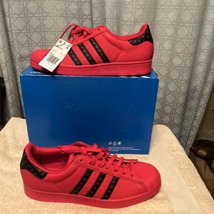 Scarpe casual Adidas Superstar uomo "rosso scarlatto nero" ID9773 taglia 11 NUOVE - Foto 1 di 5