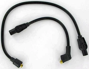 TAYLOR 8mm BLACK SPARK PLUG WIRES HARLEY ELECTRA GLIDE ROAD KING TOUR 1980-1998 - Picture 1 of 1