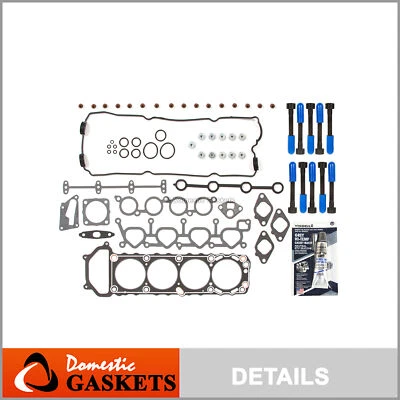 Se adapta a 93-01 Nissan Altima 2.4L DOHC Juego de juntas de culata pernos KA24DE Foto 1 de 4