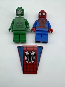 Spiderman and Scorpion LEGO Minifigures with Logo Brick - Picture 1 of 9