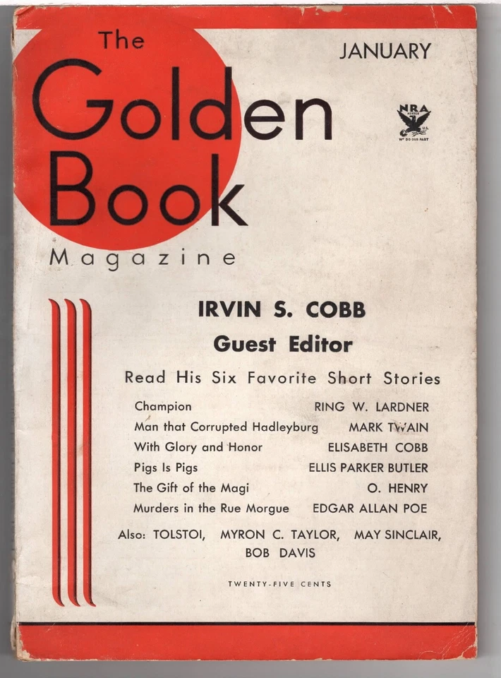 THE GOLDEN BOOK MAGAZINE January 1934 ~ 2/5 - Image 1 of 1