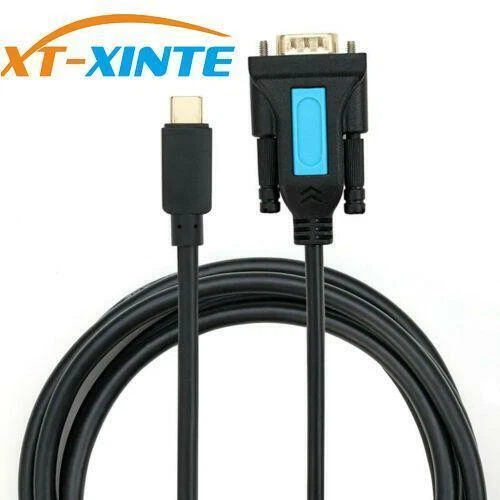 XT-XINTE 1.5m USB-C to RS232 DB9 Male Serial Adapter w/ Female-Female Connector - Image 1 of 4